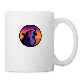 Wolf - Tasse - Weiß - Rechts
