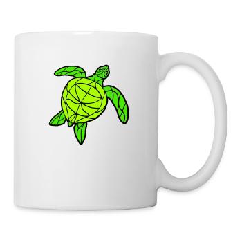 Water turtle lines strokes pattern nice cool - Mug - white - Right