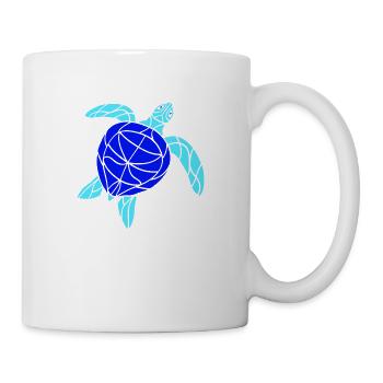 Water turtle lines strokes pattern nice cool - Mug - white - Right