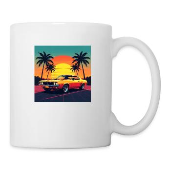 Vintage car - Mug - white - Right