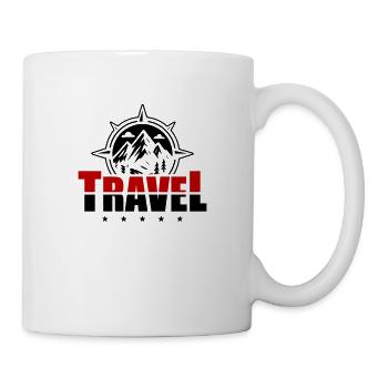 Travel Kompass Berge - Tasse - Weiß - Rechts