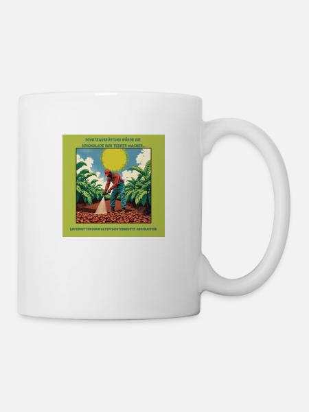 Arbeit ohne Schutz? - Tasse - Weiß