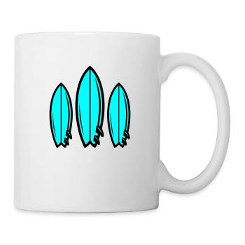 Surfbrett Symbol Surfing - Tasse - Weiß - Rechts
