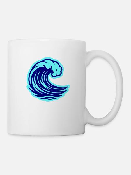 Vague Océan - Mug blanc - blanc