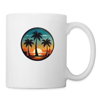 Palmiers de l’Ouest - Mug blanc - blanc - Droite