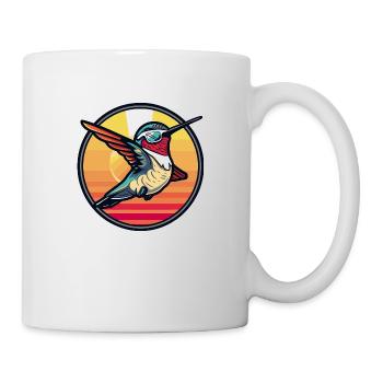 Kolibri Vogel Cool Comic - Tasse - Weiß - Rechts