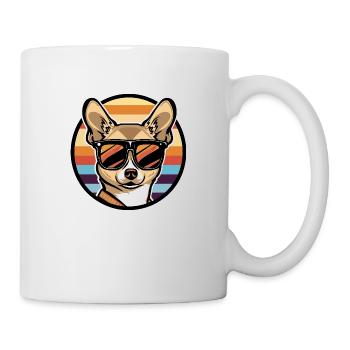 Chihuahua chien bande dessinée cool - Mug blanc - blanc - Droite