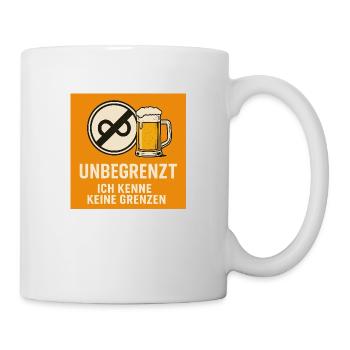 ICH KENNE KEINE GRENZEN Unbegrenzt Bierchen - Tasse - Weiß - Rechts