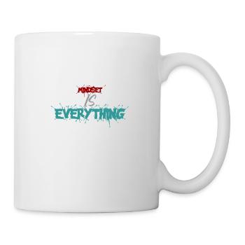 Mindset Ist Alles Urban Graffiti Motivations-Shirt - Tasse - Weiß - Rechts