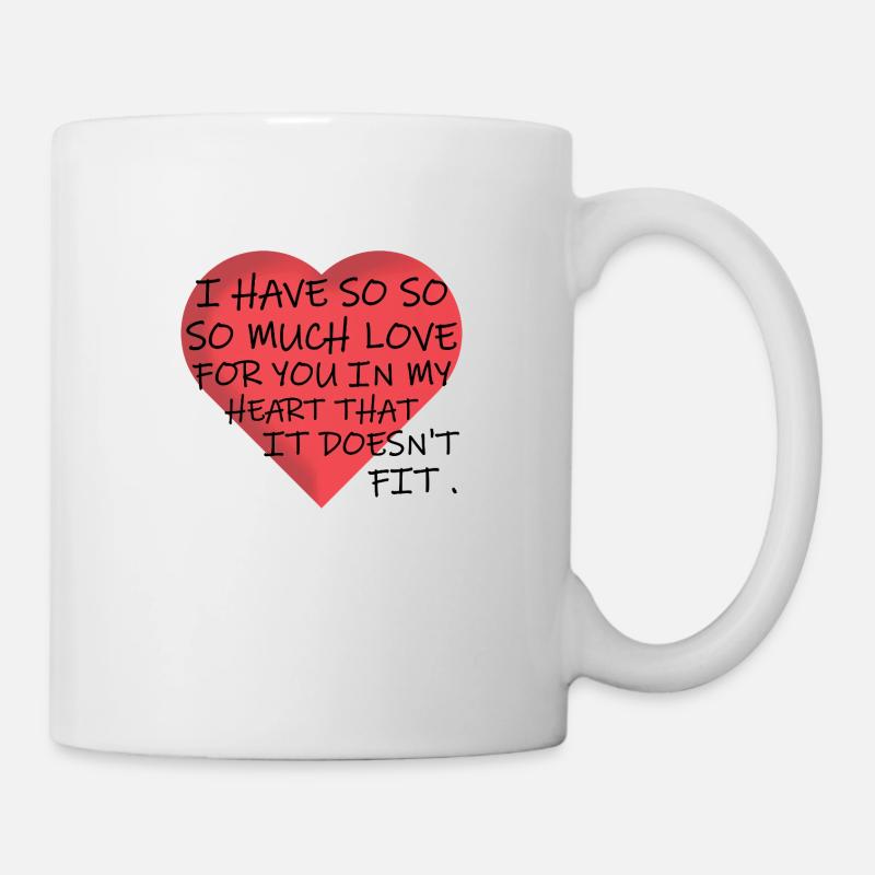Tant d’amour dans mon cœur pour toi - Mug blanc - blanc