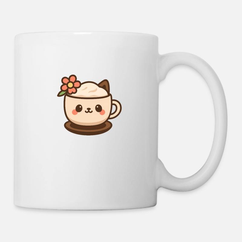Cappuccino-Tierchen - Tasse - Weiß