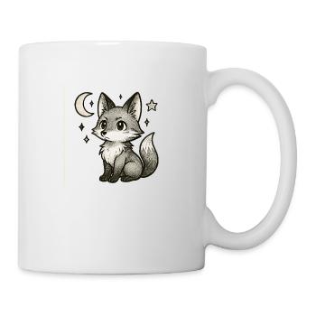 Kleiner Fuchs bei Nacht - Tasse - Weiß - Rechts