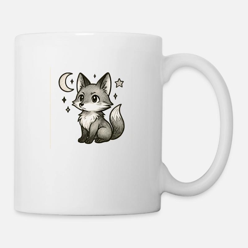 Petit renard la nuit - Mug blanc - blanc