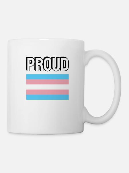 Trans Pride Transpride Flagge Stolz - Tasse - Weiß