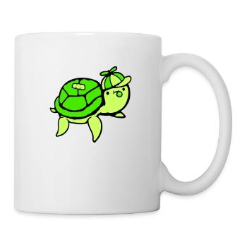 Wasserschildkröte Kind Teenager Cap Kaugummiblase - Tasse - Weiß - Rechts