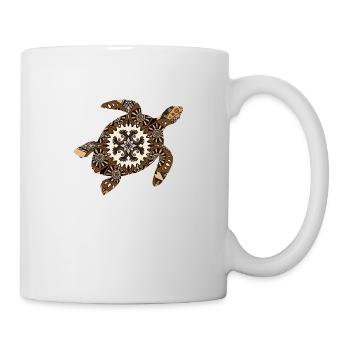 Mandala Turtle – Spirit of the Deep - Mug - white - Right