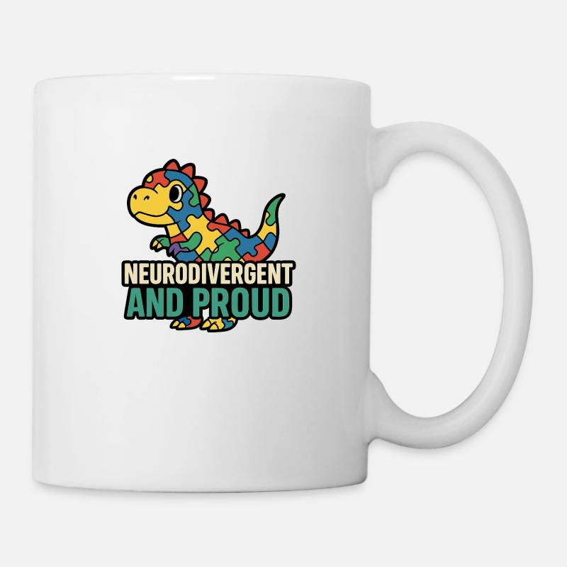 Neurodivergent und stolz - Tasse - Weiß