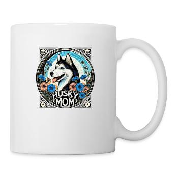 Husky Mom Vintage Style Dog Lover Design - Mug - white - Right