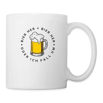 Bees here - Oder ich fall um! - Mug - white - Right