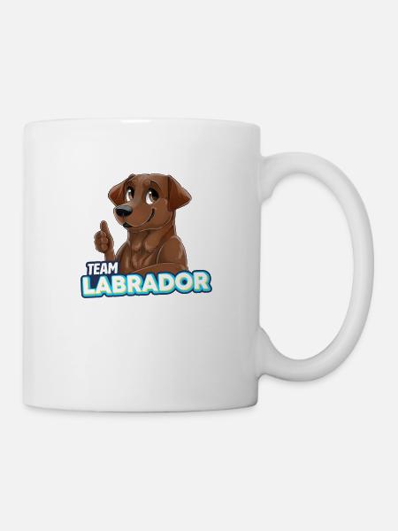 TEAM Labrador - Schokolade - Tasse - Weiß