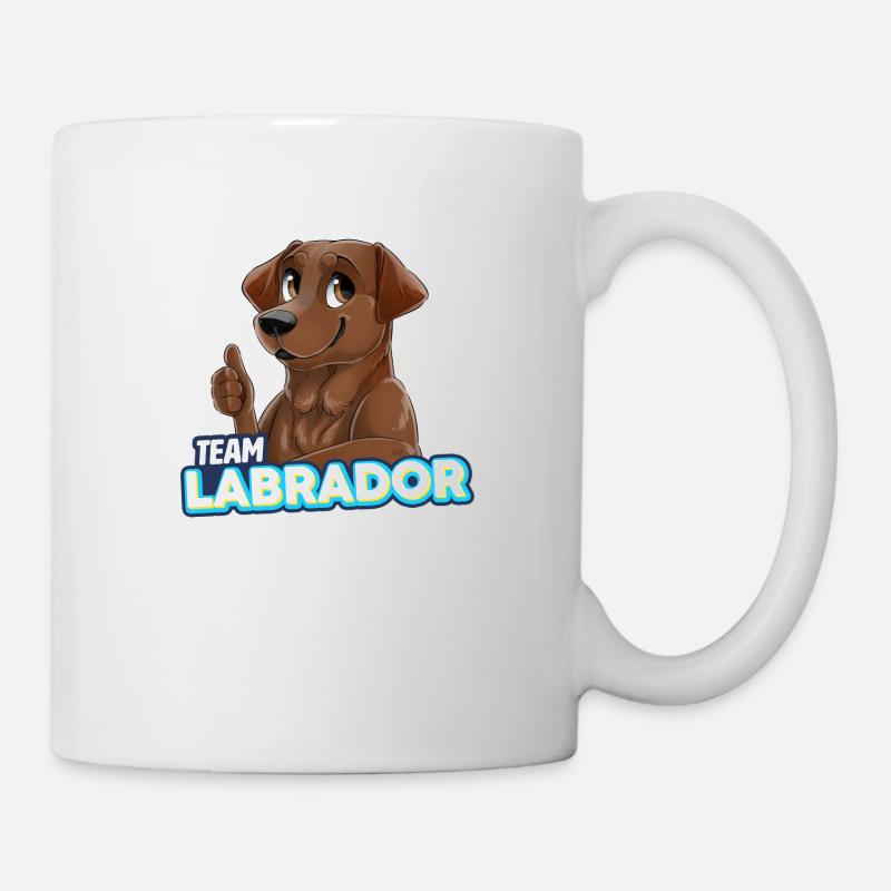 TEAM Labrador - Schokolade - Tasse - Weiß