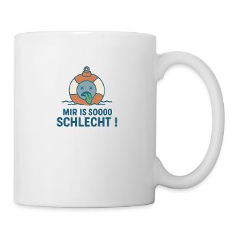 Wellen-Wahnsinn - Tasse - Weiß - Rechts