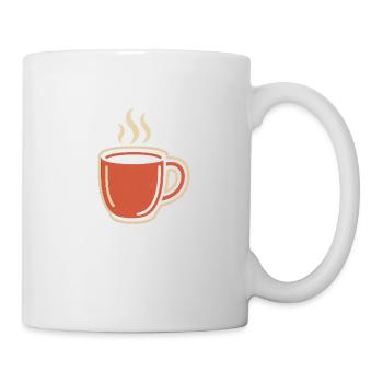 Kaffeetasse mit Dampf - Tasse - Weiß - Rechts