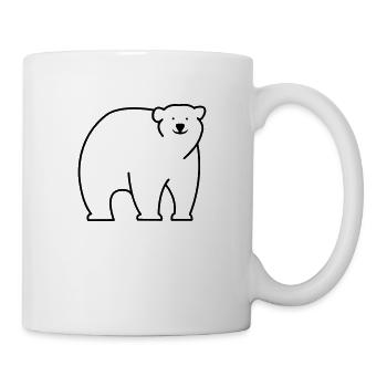 Ours blanc - Mug blanc - blanc - Droite