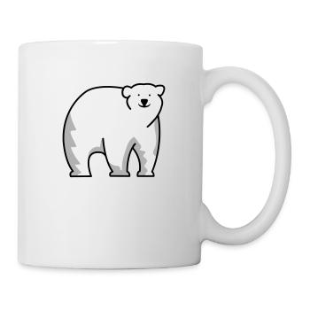 Ours blanc - Mug blanc - blanc - Droite