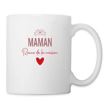 MAMAN – Reine de la maison | Cadeau de l' amour. - Mug blanc - blanc - Droite