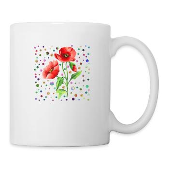 Blumen - Tasse - Weiß - Rechts