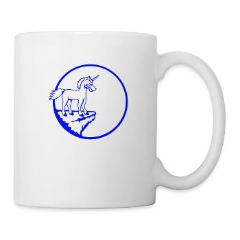 Unicorn Cliff Moon Evil Angry Bad Mood - Mug - white - Right