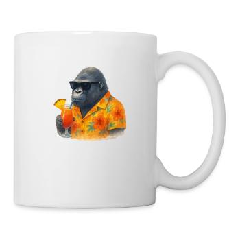 gorilla hawaii comic - Tasse - Weiß - Rechts