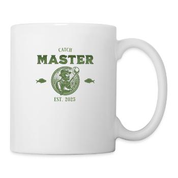 Catch Master Fishing Retro Badge Design - Mug - white - Right