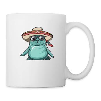 Robbe Tier Lustig Sombrero - Tasse - Weiß - Rechts