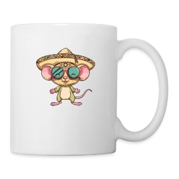 Mouse Comic Funny Sombrero - Mug - white - Right