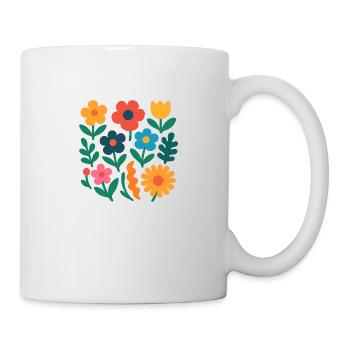 Bloody Vibes - Flat Design Flowers - Mug - white - Right