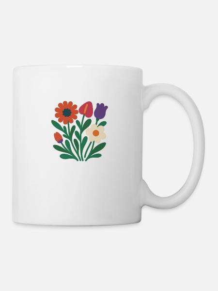 Exotic Bloom 2025 – Mix floral flat design - Mug - white