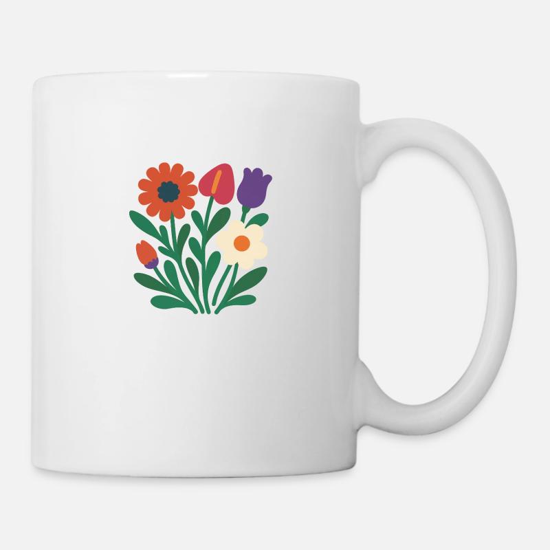 Exotic Bloom 2025 – Mix floral flat design - Mug - white