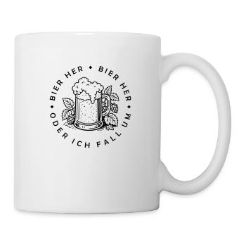 Bienen hier - Oder ich fall um! - Tasse - Weiß - Rechts
