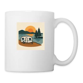 Camping Wohnmobil See - Tasse - Weiß - Rechts