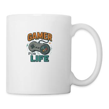 Gamer for Life – Retro Style Controller - Mug - white - Right