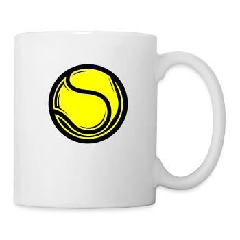 Tennisball Symbol - Tasse - Weiß - Rechts