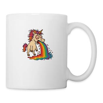 puking unicorn - Mug - white - Right
