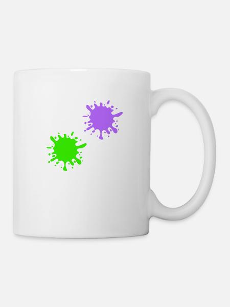 Farbklecks kleckse - Tasse - Weiß
