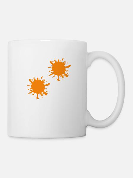 Farbklecks kleckse - Tasse - Weiß