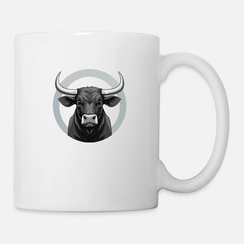 Stier im Ring - Tasse - Weiß