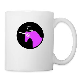 Einhorn Sir Gentleman Mr. reich Monokel Zylinder - Tasse - Weiß - Rechts