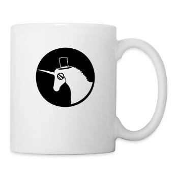 Einhorn Sir Gentleman Mr. reich Monokel Zylinder - Tasse - Weiß - Rechts