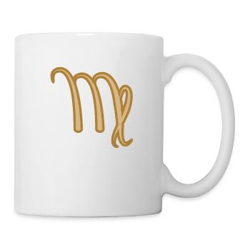 Jungfrau Sternzeichen Zweifarbig Golden - Tasse - Weiß - Rechts